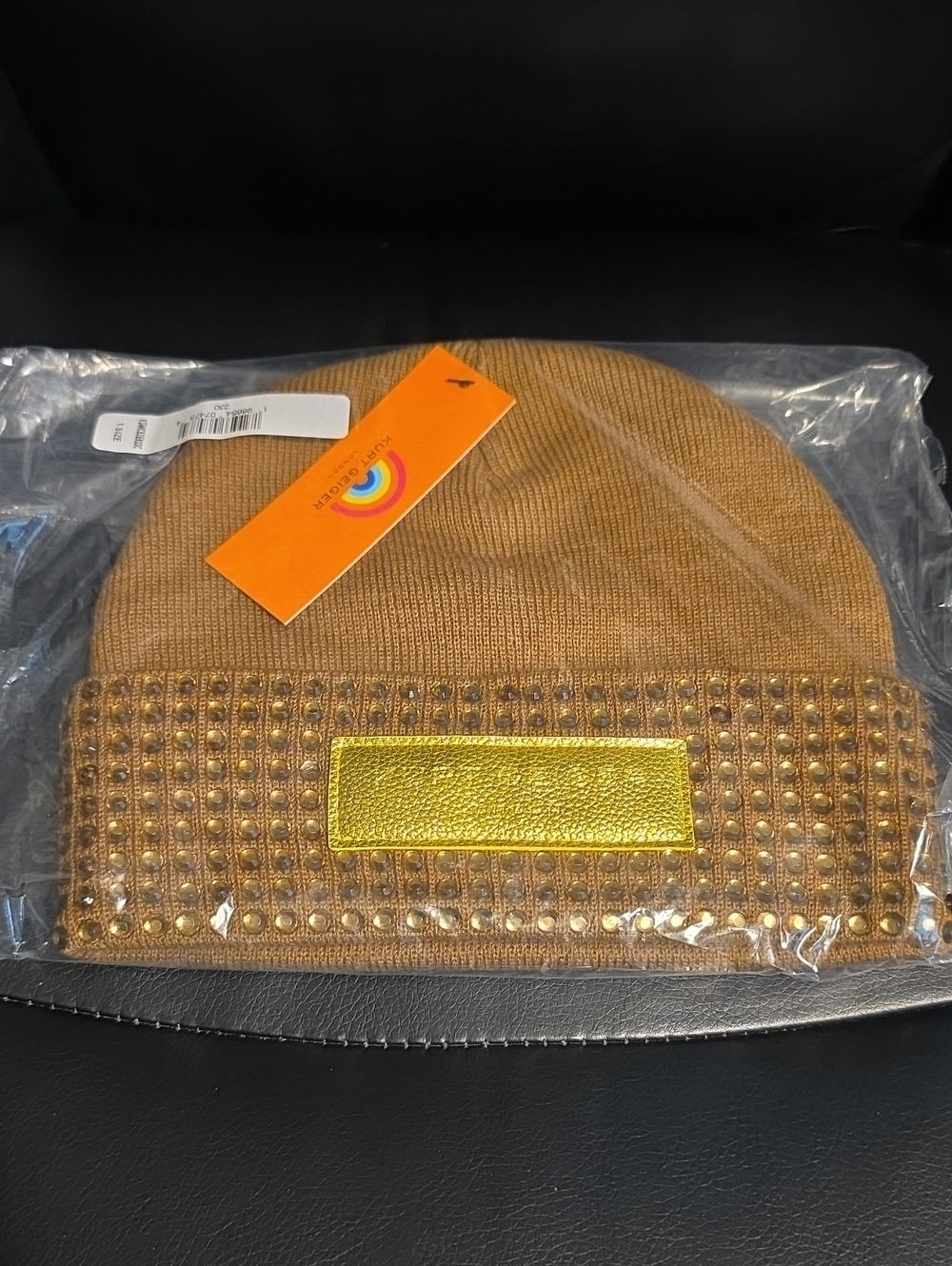 Kurt Geiger Crystal Studded Knit Hat